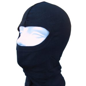 Balaclava hjelmhue fullface bomuld i unisize sort